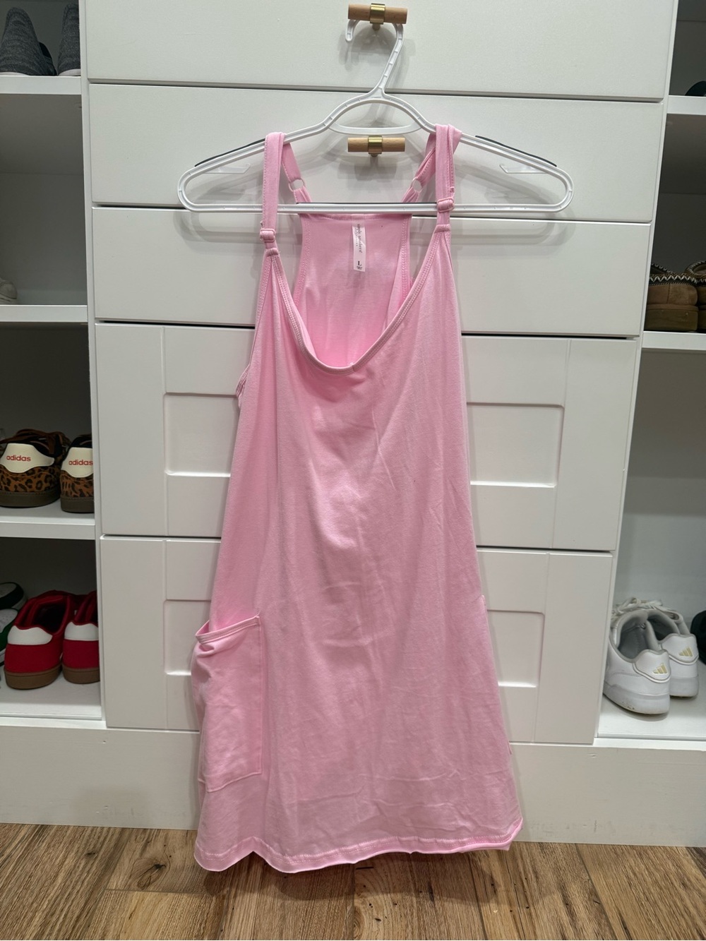 Simply Southern Pink Tank Dress with Side Pocket